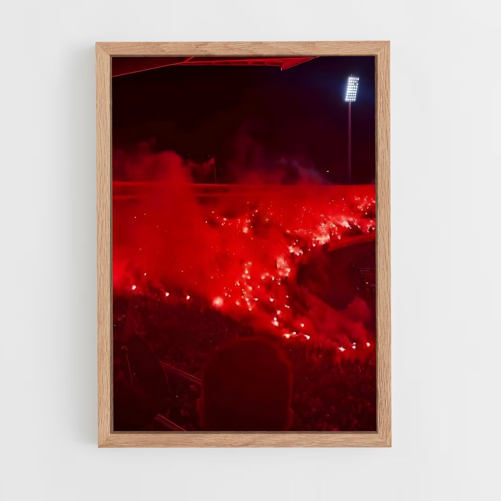 Poster Rouge et Fumée – affiche Basketball (vue 4)